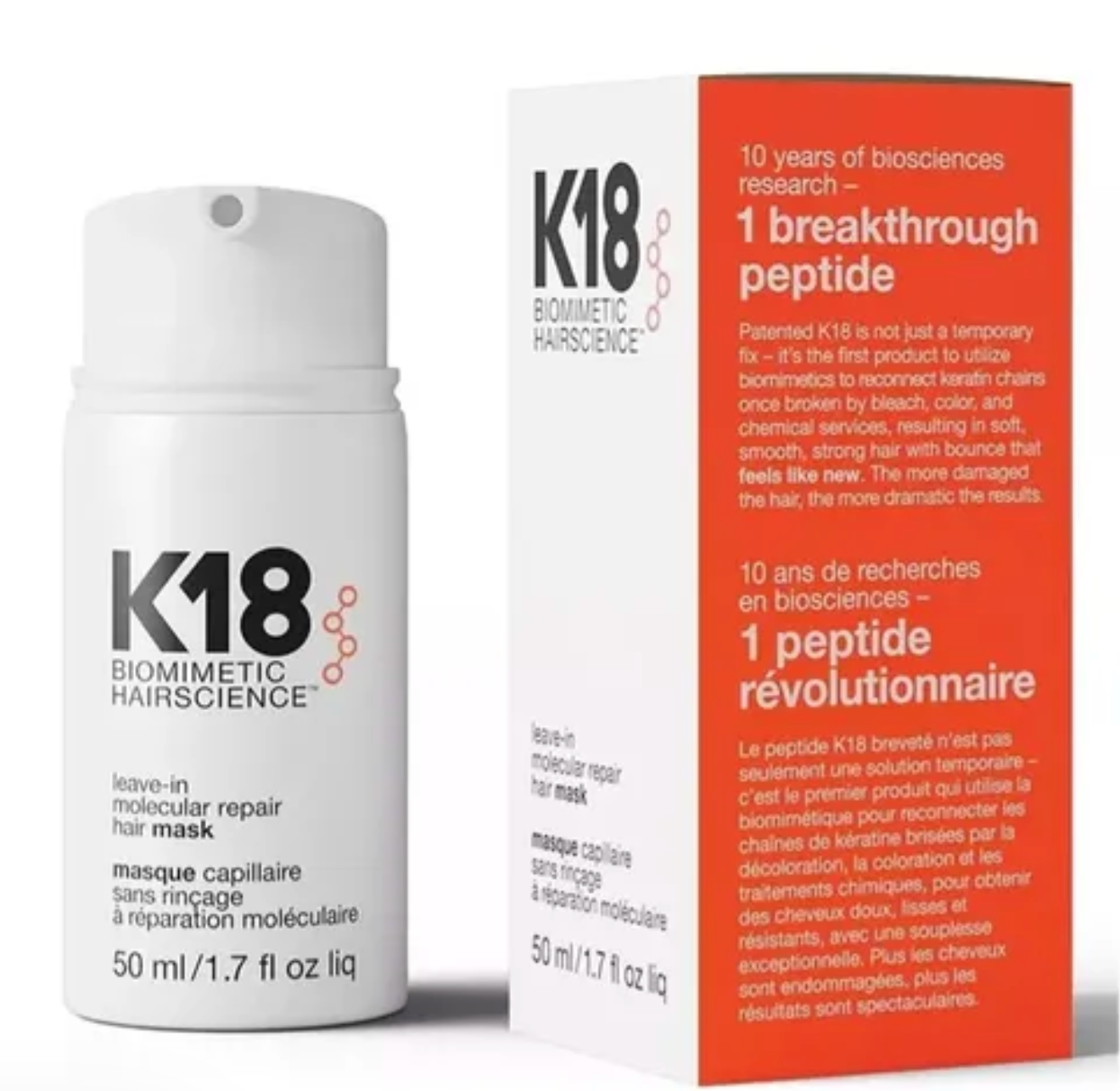 K18Peptide™ REPARACIÓN EN 4 MINUTOS (50 ML)